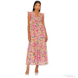 Banjanan Constance Dress in Techni Floral Breeze Small new with tag